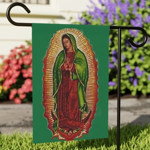 Nuestra Señora de Guadalupe - Bandera de jardín y casa, Católica, Santísima Virgen María, Madonna, Tradicional, Diácono, Sacerdote, Regalo de ordenación, México