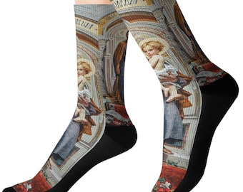St Joseph Protector of the Church Socks, Catholic, Deacon, Priest, Gift, Patron Saint, Traditional, Art, Jesus, Francesco Grandi, Mosaic