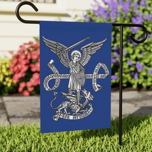 Saint Michel Archange - Drapeau du jardin et de la maison, cadeau catholique, police militaire, saint patron, ange, tradition, cadeau de fête des pères