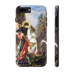 Saint George and the Dragon Tough Phone Cases, Gustave Moreau, Traditional Art, Horse, Patron Saint, Princess, Spear, Aesthetic, iphone