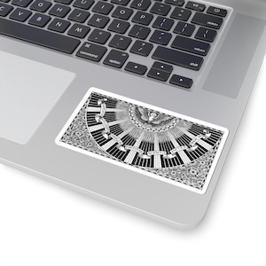 Gifts of the Holy Spirit Kiss-Cut Sticker, Latin, Dove, Traditional Catholic Line Art, Confirmation, Ordination, Gift