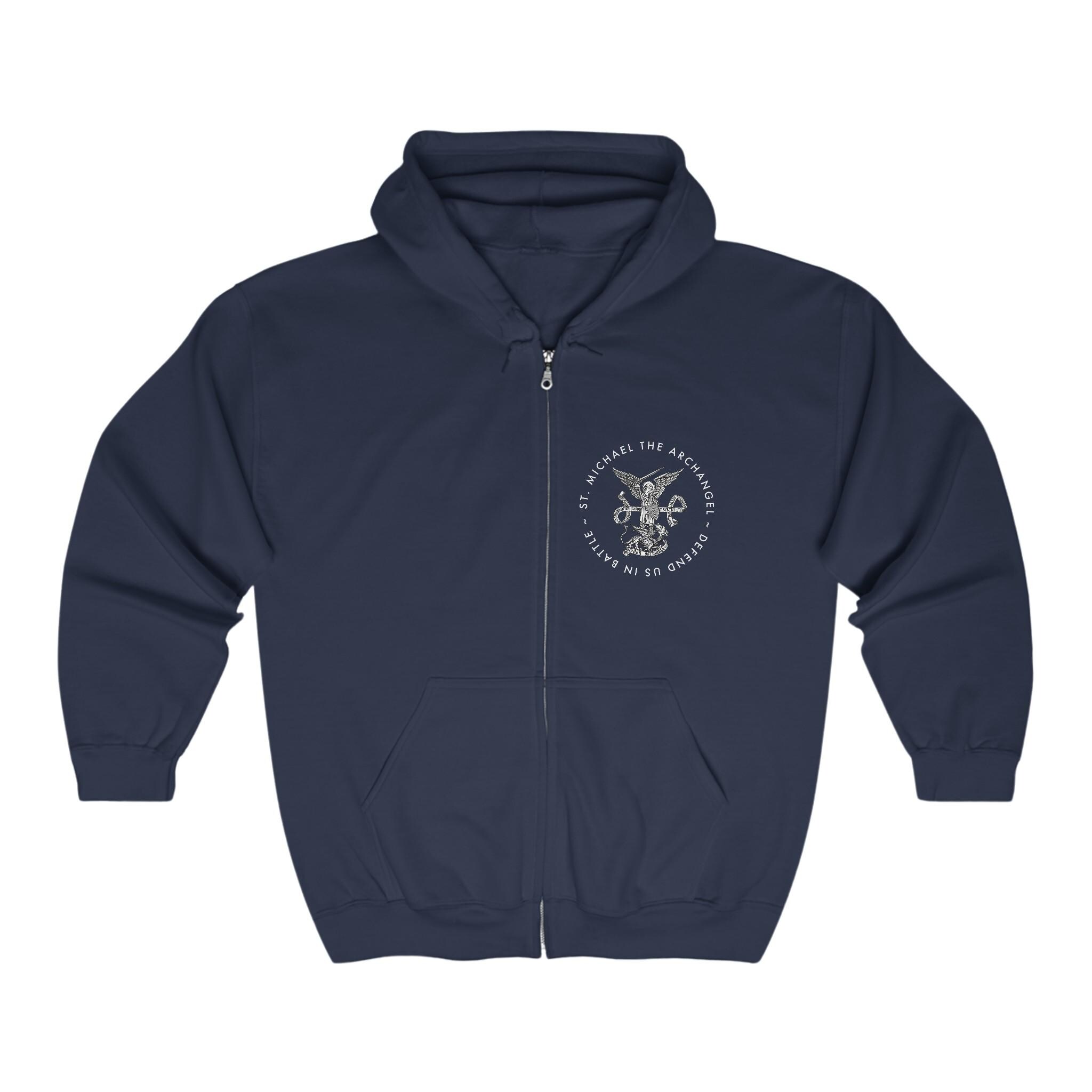 St. Michael the Archangel Defend Us in Battle Unisex Premium Full Zip Hoodie Angel Police Army Patron Saint Etsy UK