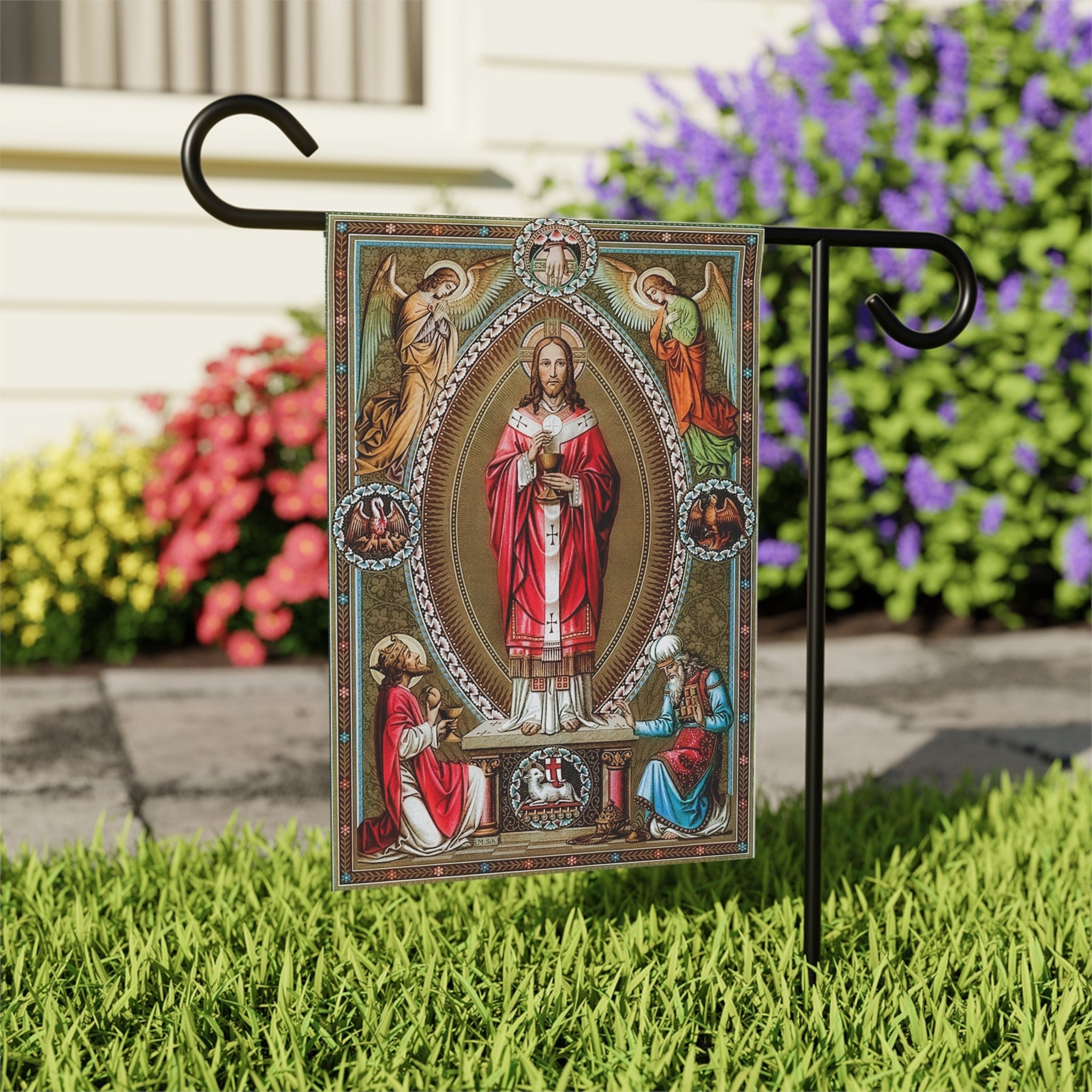 Christ as the High Priest Garden & House Flag, Catholic Gift