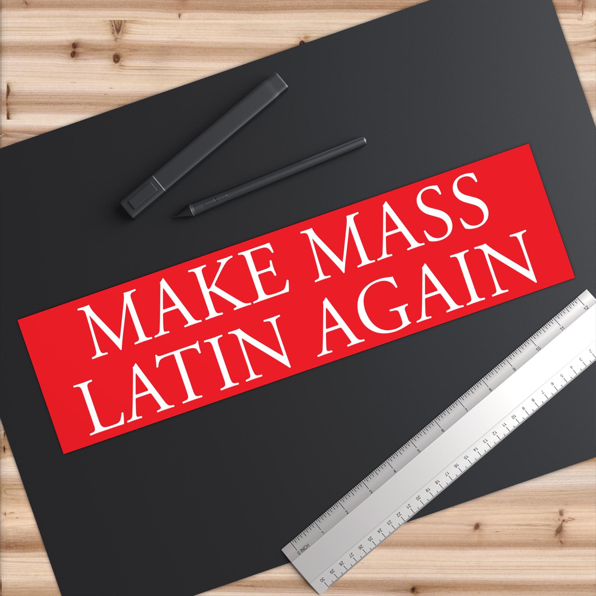 Make Mass Latin Again Bumper Sticker, Catholic, Traditional, Gift, Tridentine, TLM, Traditionalism