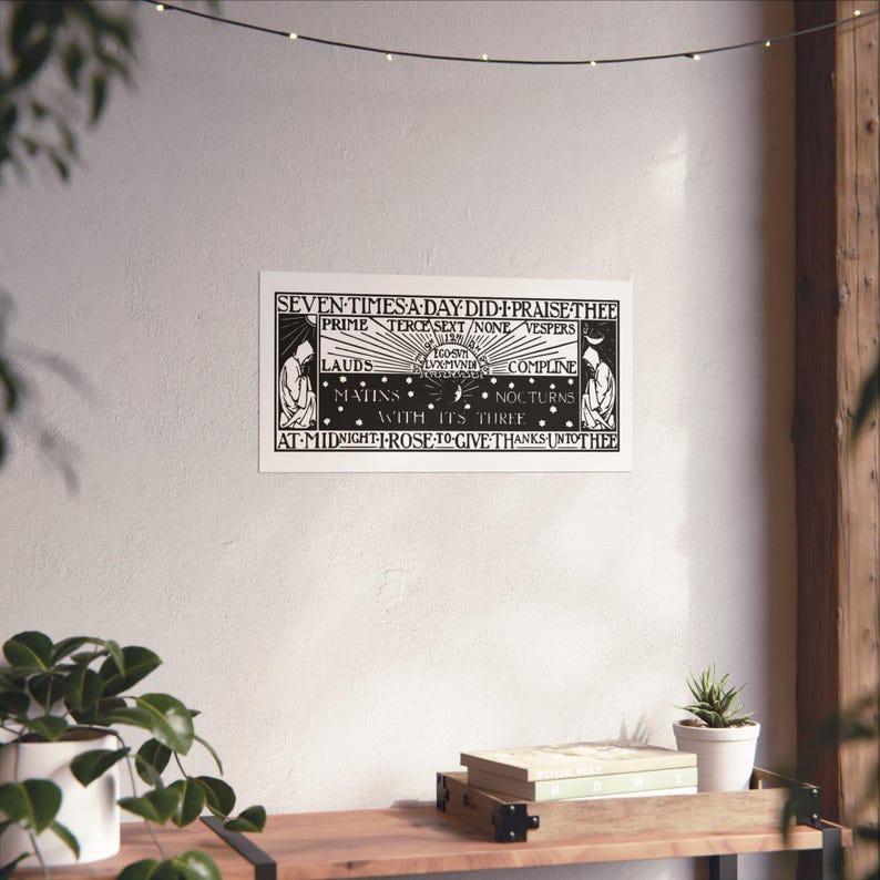 Liturgy of the Hours Matte Horizontal Poster, Catholic, Gift, Latin ...