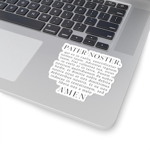 Pater Noster - Kiss-Cut Sticker - Latin, Lords Prayer, Our Father, Catholic Gift