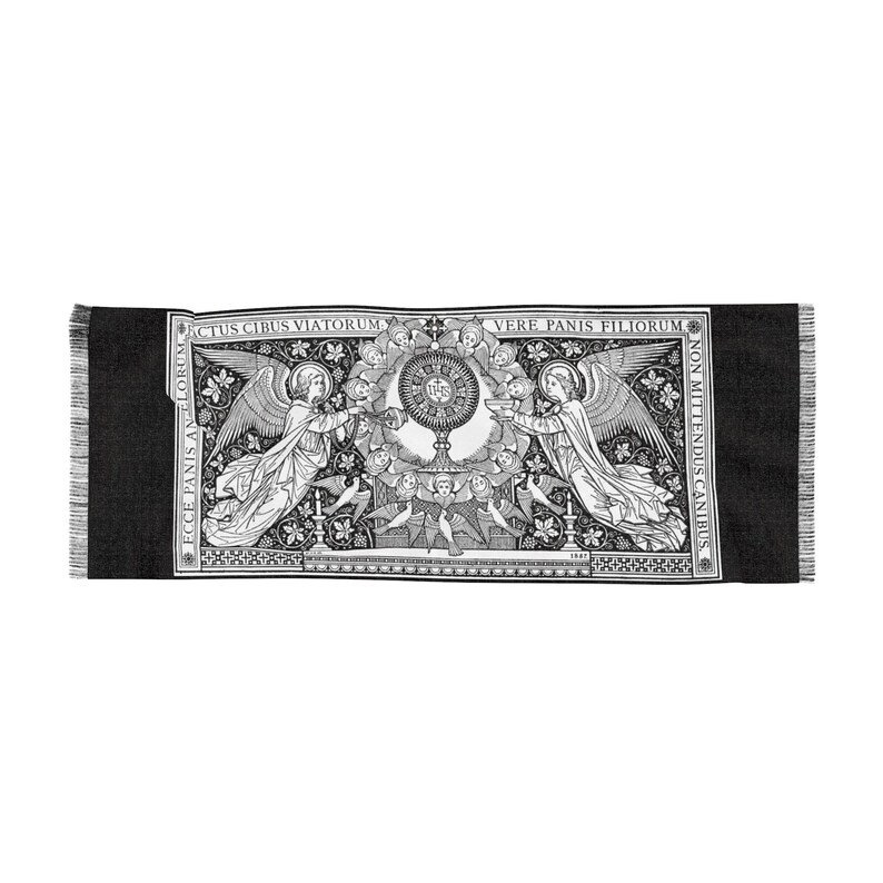 Catholic Monstrance With Angels Light Black Scarf, Catholic Gift ...