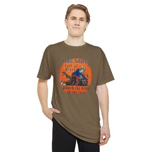 Hail Mary Full of Grace Punch the Devil in the face Tall length Tee Shirt, Casual Wear, Fathers Day, Priest, Deacon, Catholic, Funny, Comedy image 12