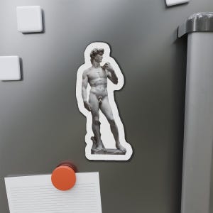 Michelangelo&#39;s David Die-Cut Magnet, Fine Art, Marble Sculpture, Marble, Catholic, Christian, Italian Renaissance, Gift, Mothers Day