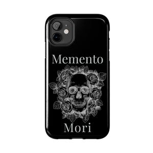 Memento Mori Stoere telefoonhoesjes, Case-Mate, schedel, Latijn, religieus, katholiek geschenk, esthetiek, iphone, halloween, traditioneel, herfst, herfst