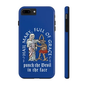 Hail Mary, voller Gnade schlag dem Teufel ins Gesicht - Harte Handyhüllen, Case-Mate, Katholik, Priester, Diakon, Geschenk, Lustig, Scherz