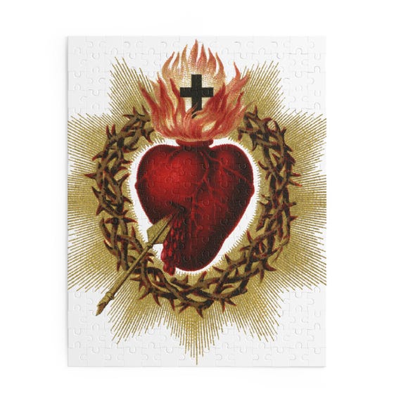 Sacred Heart of Jesus Puzzle (120, 252, 500-piece) Catholic Gift