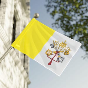 Bandera de la Ciudad del Vaticano, Católico, Santa Sede, Regalo, Católico Romano, Heráldica, Llaves, Tradición, Papa, Papal, Sacerdote, Diácono, Tradicional, Corona