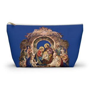 Weihnachtskrippe Rosenkranz, Kapelle Schleier Tasche, Jesus, Jungfrau Maria, Madonna, Mutter, Joseph, Geschenk der Heiligen Familie, Ästhetik, Schönheit