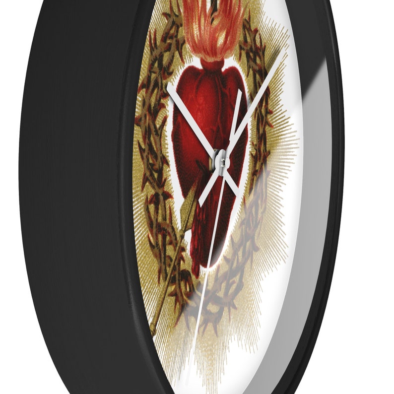Sacred Heart of Jesus Wall Clock - Traditional, Religious, Catholic ...
