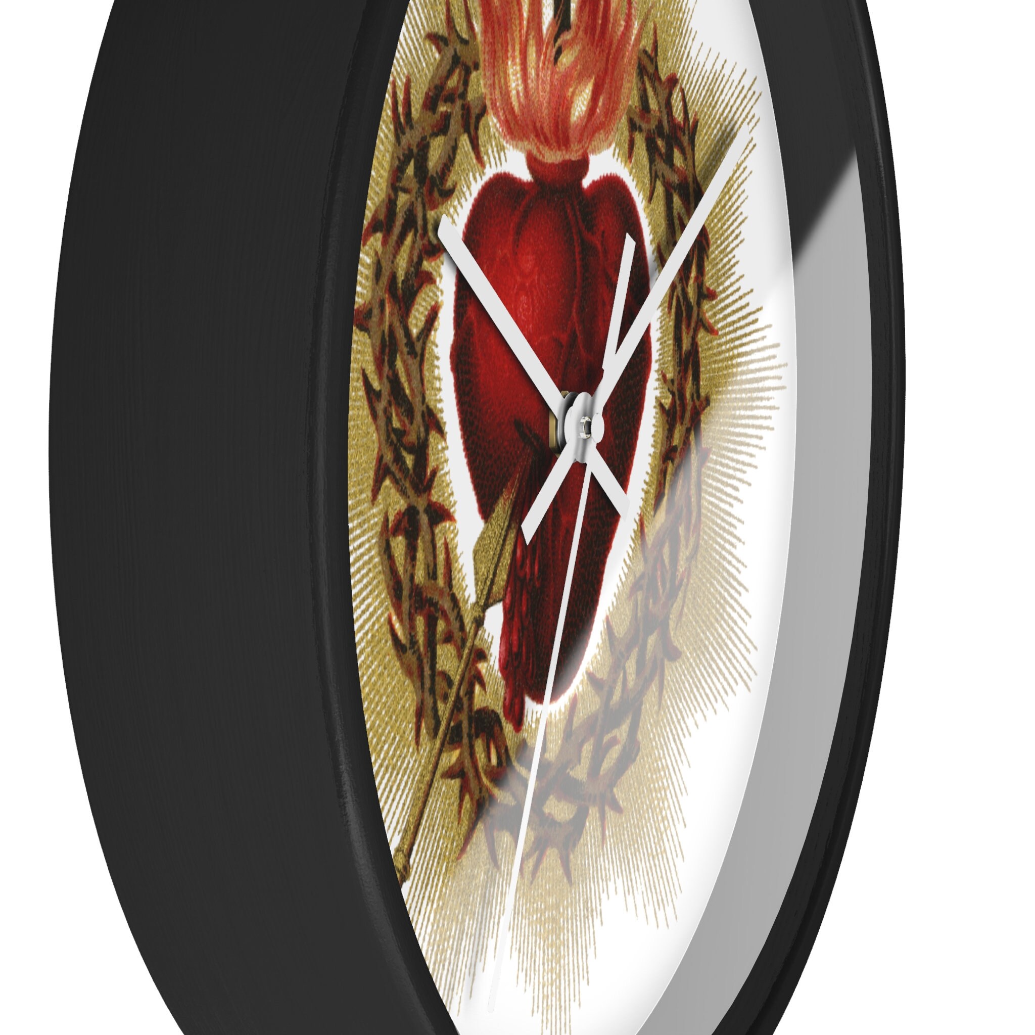 Sacred Heart of Jesus Wall Clock - Traditional, Religious, Catholic ...