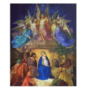 Nativity of Christ Puzzle (120, 252, 500-Piece) Catholic Gift, Madonna, Jesus, Nativity, Bible, Traditional, Creche, Christmas