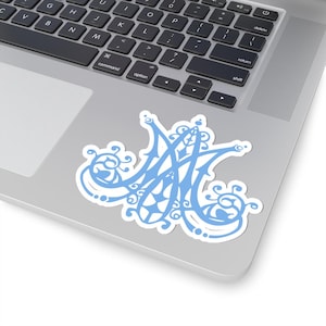 Auspice Maria Logo - Kiss-Cut Sticker - Catholic Gift, Religious, Confirmation, Ordination, Priest, Mary, Ave, Symbol, Monogram, Madonna
