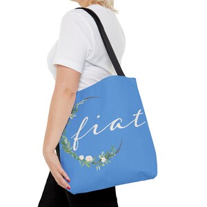 Fatima Tragetasche, Katholisches Geschenk, Traditionell, Rosen, Jungfrau Maria, Latein, Lass es machen, Konfirmationsgeschenk, Lukas 1:38, Bibelvers