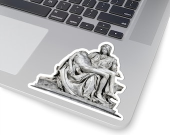 Michelangelo's Pieta - Kiss-Cut Sticker - Fine Art, Catholic, Sculpture, Christian, Jesus, Mary, Madonna, Marble, Italian Renaissance
