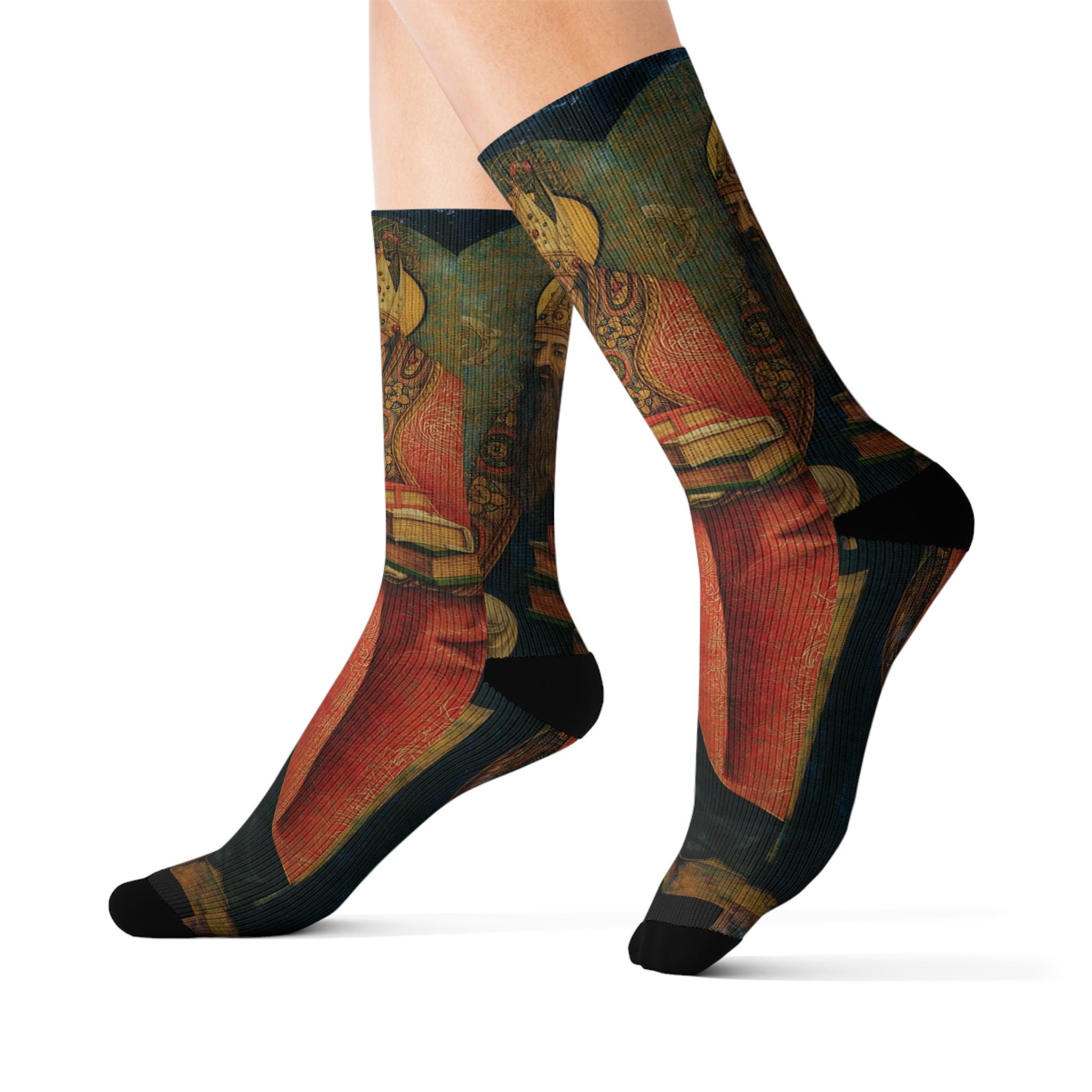 St Augustine Socks, Catholic Gift, Carlo Crivelli, Traditional, Italian ...
