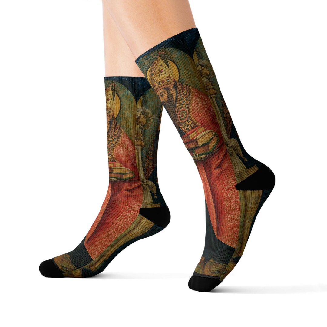 St Augustine Socks, Catholic Gift, Carlo Crivelli, Traditional, Italian ...