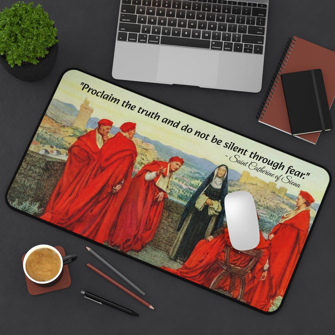 Saint Catherine of Siena Desk Mat, Catholic Gift, Dominican, Cardinals ...