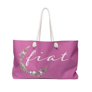 Batt Weekender Tasche, Katholisches Geschenk, Traditionell, Folklorismus, Rosen, Heilige Jungfrau Maria, Latein, Lass es machen, Konfirmationsgeschenk