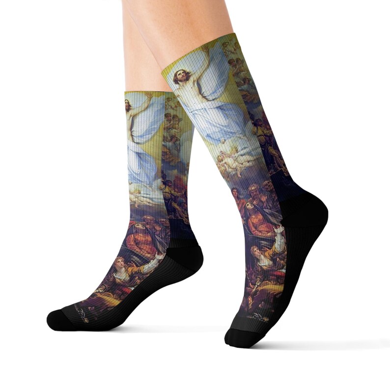 The Ascension Socks, Catholic Gift, Benjamin West, Traditional, Jesus ...