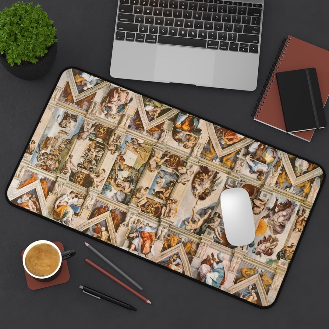 Sistine Chapel Desk Mat, Catholic, Gift, Renaissance Art, Michelangelo ...
