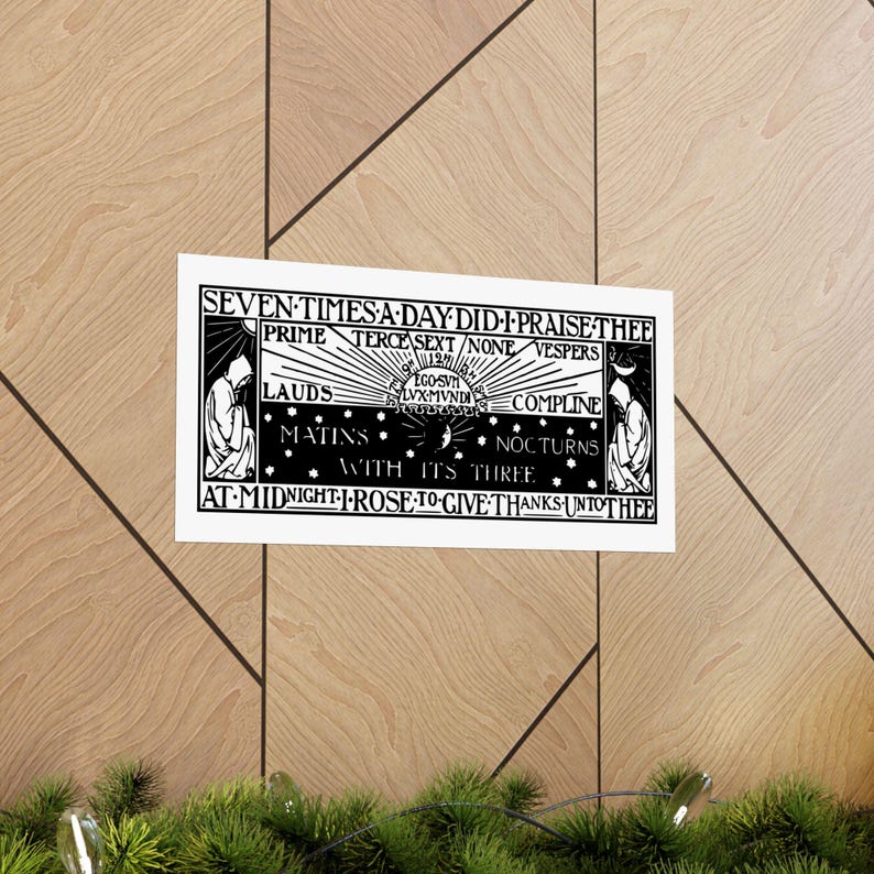 Liturgy of the Hours Matte Horizontal Poster, Catholic, Gift, Latin ...