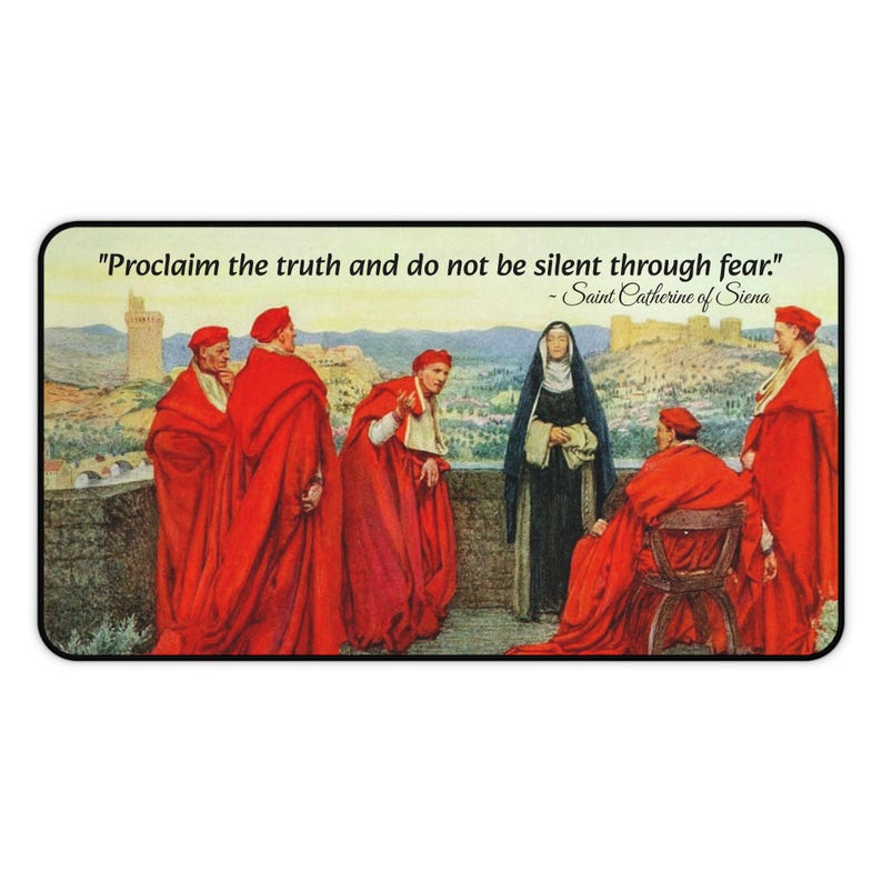 Saint Catherine of Siena Desk Mat, Catholic Gift, Dominican, Cardinals ...