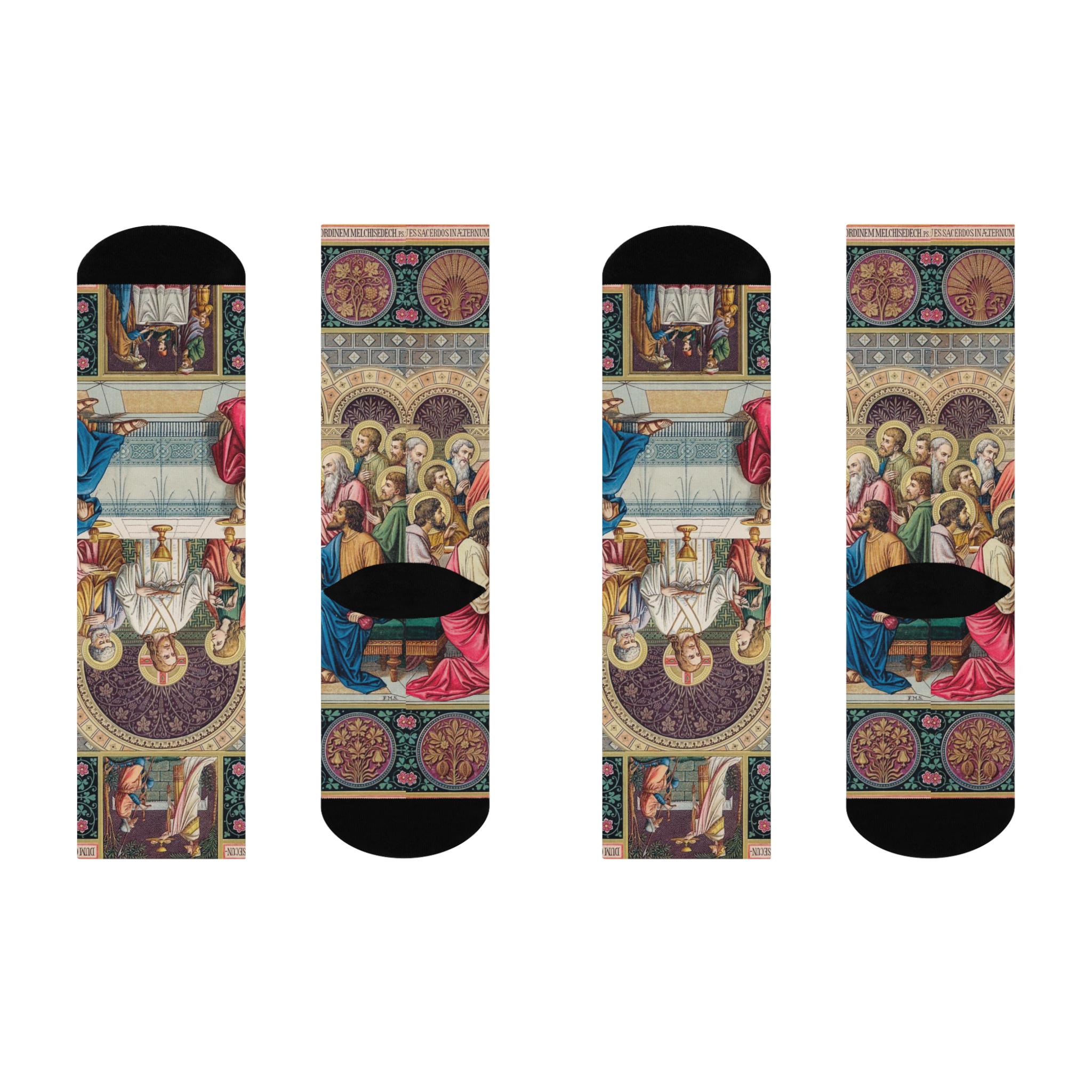 The Last Supper Comfort Cushioned Crew Socks, Unique Gift, Quirky ...