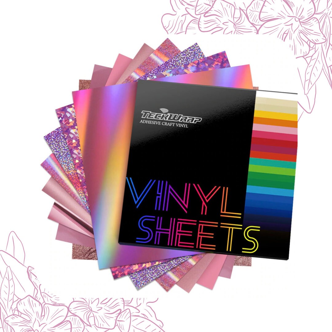 Teckwrap Craft Rose Gold Tone Adhesive Vinyl 8 Sheets Etsy