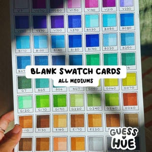 Color Swatch Printable PDF - BLANK : For Markers, Paints, Pencils and More!
