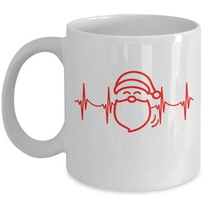 Santa coffee cup, santa coffee mug, Christmas gift, Christmas cup, Christmas mug