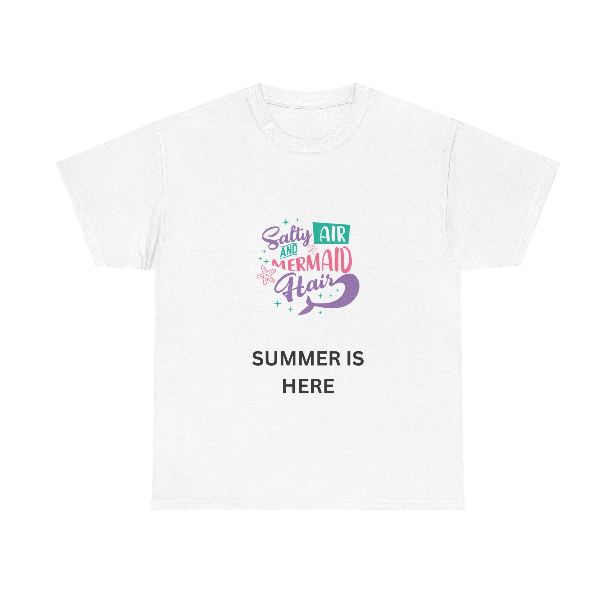 Summer Vibes Unisex Tee, Salty Air Mermaid Hair Shirt, Beach T-Shirt, Summer Essentials, Gift for Ocean Lovers, Cute Summer Apparel