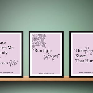 Malachi Zitat Printable Set | Würzige BookTok Wandkunst | Kleiner Fremder Digitaler Download | Zitate aus dunkelromantischen Büchern