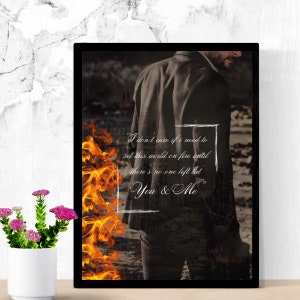 A4 Haunting Adeline, Zade Meadows with Quote I don&#39;t care if i need to set this world on fire, Printable Digital Fan Artwork, PNG, PDF