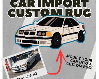 Custom Car Rug | Car Tufted Rug | Boyfriend Gift | Car Enthusiast Gift | Car Decor