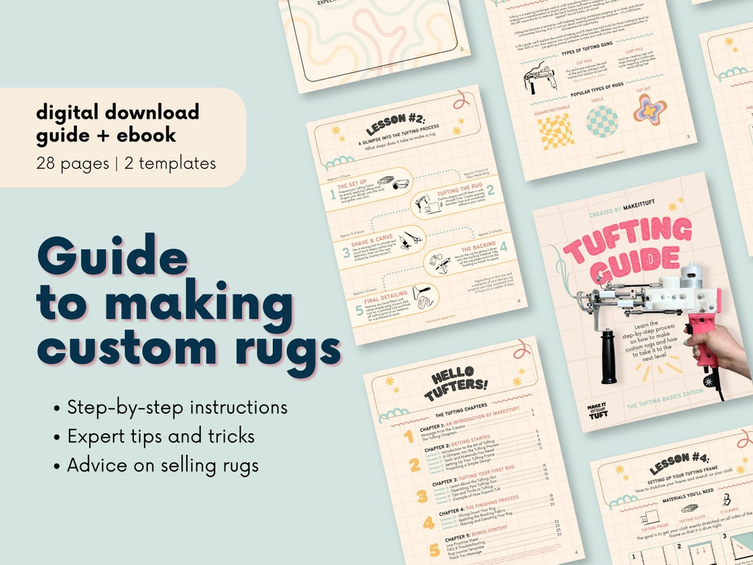 How to Tuft Rugs, Tufting Guide, How to Make Rugs, Guide to Making Rugs