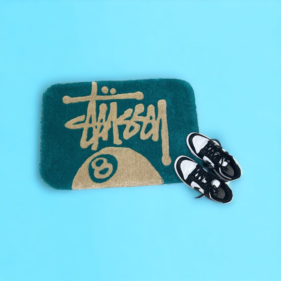 Stussy Rug Stussy Decor Stussy 8 Ball Rug Tuft Rug Custom Etsy