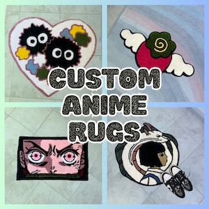 Custom Anime Tufting Rug | Anime Character Tufted Rug | Anime Rug Handmade | Anime Rug Tufted Rug for Bedroom