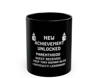 Parenthood Achievement Unlocked Gamer Mug - Funny New Parent Gift