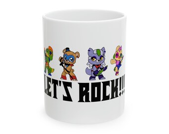 Five Nights at Freddy's Lets Rock 11oz White Mug