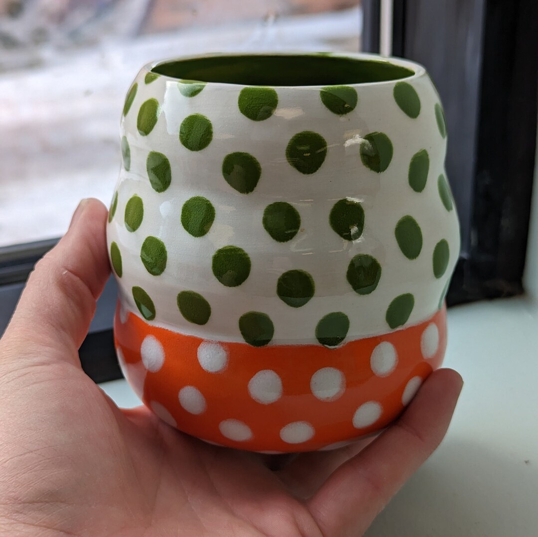 Unique Handmade and Hand Painted Ceramic Handle Free Mug Etsy