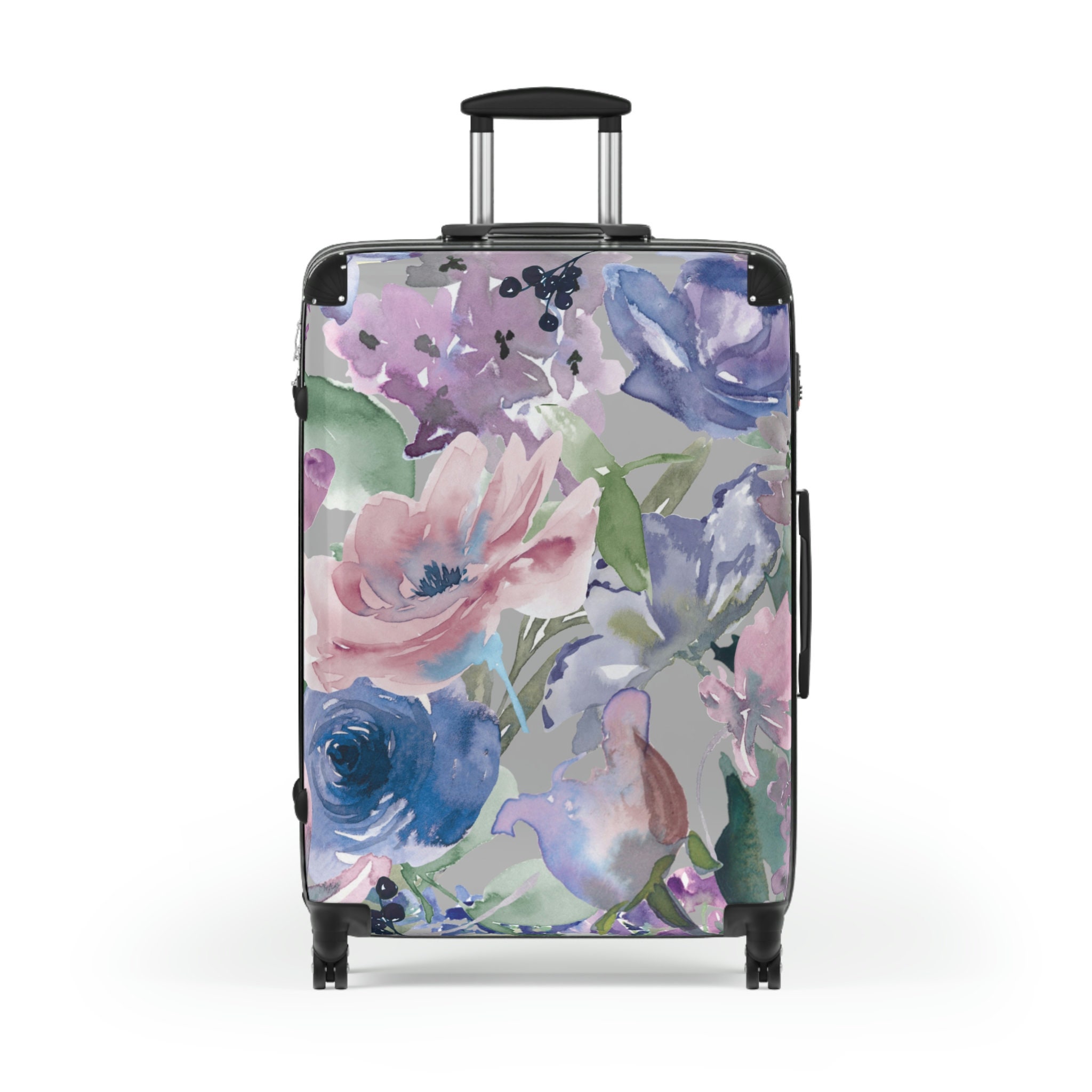Floral Watercolors Suitcases Traveling Cases Travel Aboard Flower Power Carry on Check in Bags Etsy