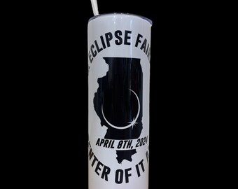 Vaso del eclipse solar 2024. Artículo de coleccionistas de eclipse solar total. Vaso.