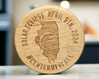 Posavasos magnético con abridor de botellas. Imán y posavasos abridor de botellas del eclipse solar 2024