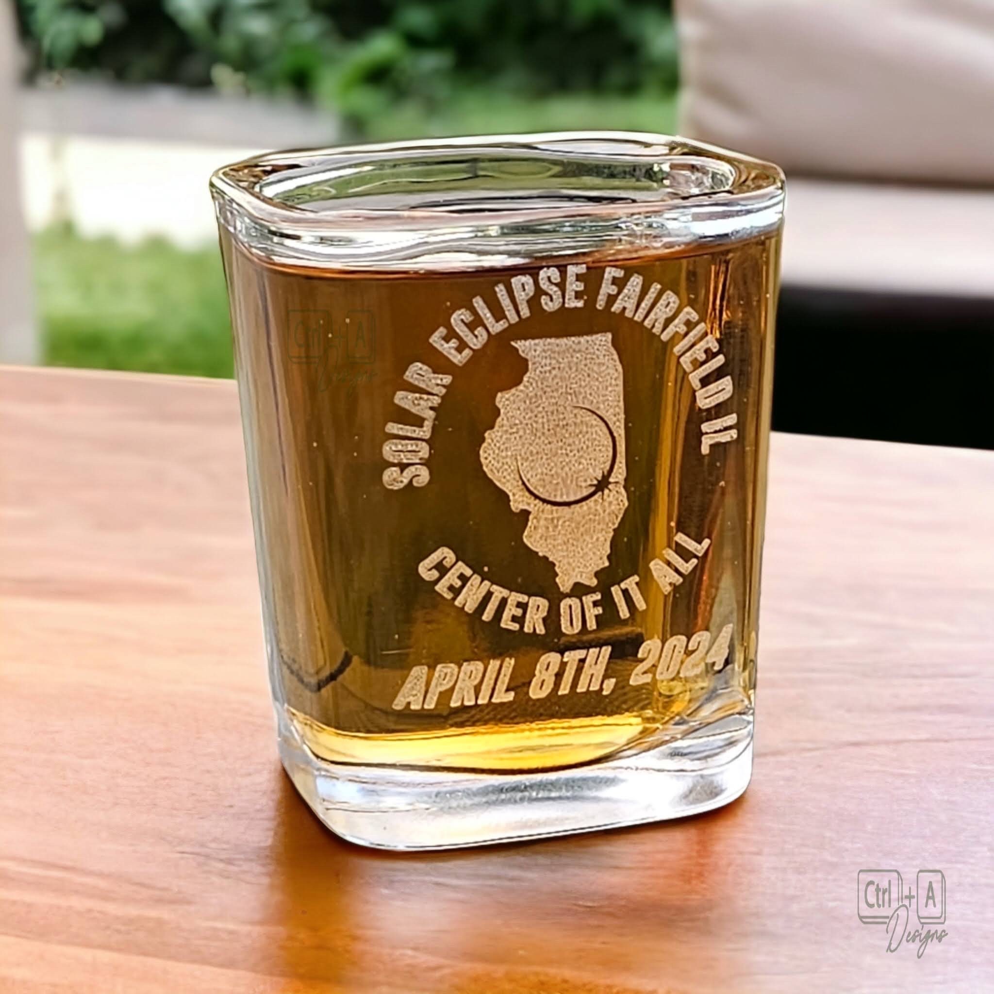 Solar Eclipse 2024 Shot Glass. Collectors Item. Shot Glass Etsy